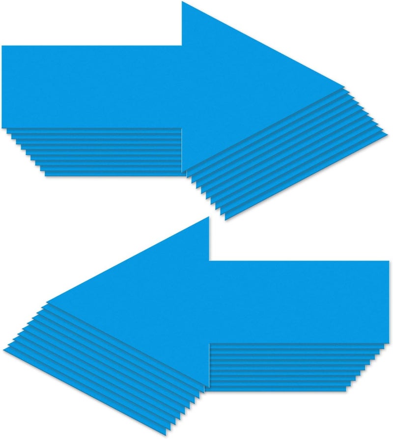 EVQ Arrow Floor Sticker Blue 10"×5" Directional Floor Decal Self-Adhesive Removable Waterproof Arrow Vinyl Sign 20 PCS - Image 1
